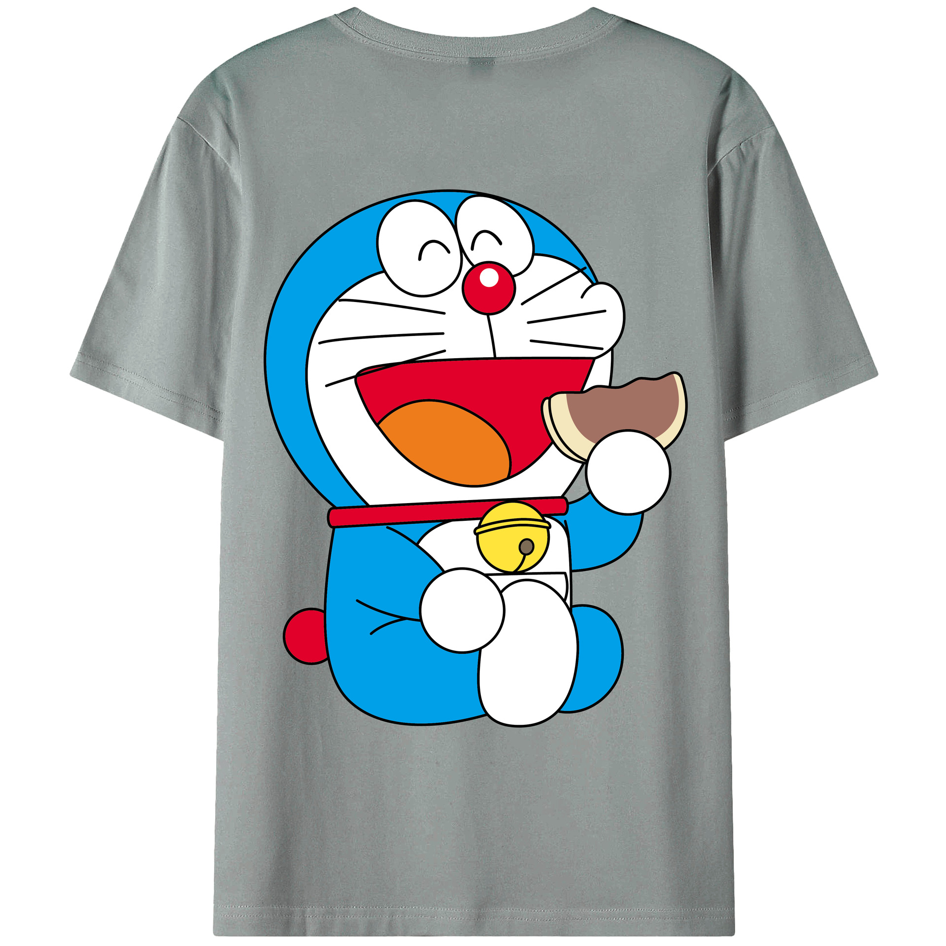 （画像用） ドラえもん Doraemon 綿100％ メンズ半袖Tシャツ（バックプリント） 通気性